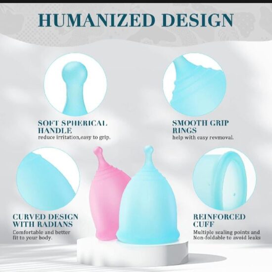 Comfort Flow Menstrual Cup – FDA Approved | 100% Medical Grade Silicone | Reusable, Soft & Leak-Proof Feminine Hygiene Cup - Image 6
